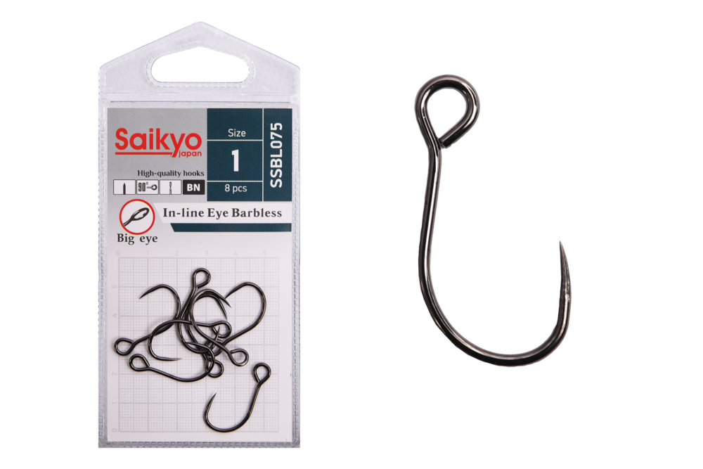 Крючки Saikyo SSBL075 In-line Eye Barbless