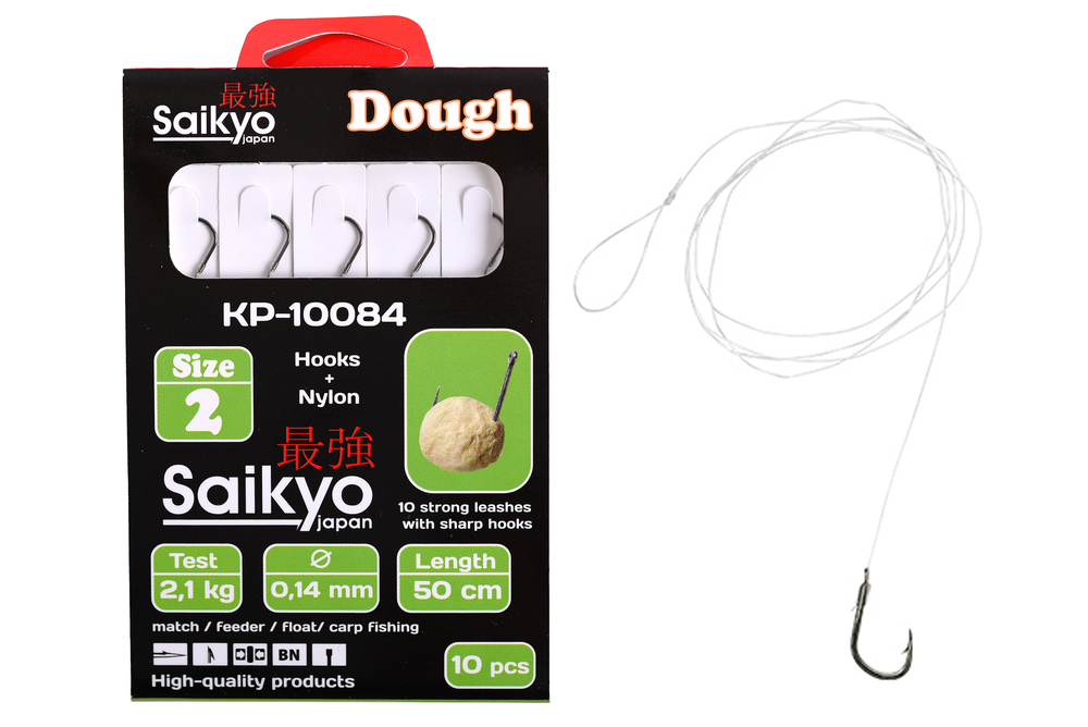 Крючки с поводками Saikyo KP-10084 Dough